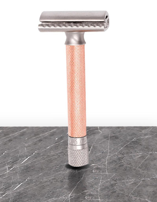 Parker - Variant Adjustable Safety Razor VARRG – Rose Gold - New England Shaving Company