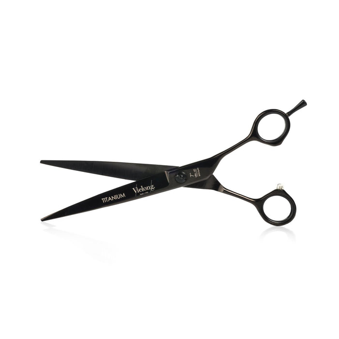 Vielong Azabache Hairdressing Scissors 7 inches Black - New England Shaving Company